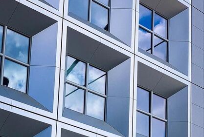 Commercial building windows