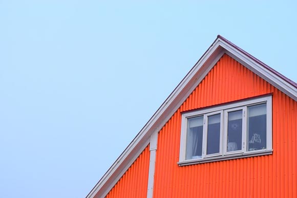 House with orange siding